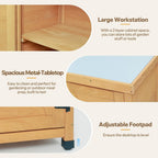 31" Weatherproof Small Storage Cabinet, Storage Cabinets with X-Shape Sturdy Design, Tool Cabinet with Magnetic Door for Patio and Garage, Light Brown
