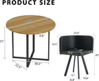 39.5" Round Dining Table Set for 4, 5 Piece Dining Table Set with 4 Tuck-Under Chairs, Farmhouse Kitchen Table Chairs Set, Space Saving Wood Round Dining Room Table Set for Apartments,Home