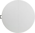 Flash Furniture 4-Foot Round Bi-Fold Granite White Plastic Folding Table | Lightweight, Easy Storage, Commercial Grade, Carrying Handle