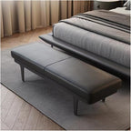 Modern PU Leather Upholstered Bedroom Bench, Padded Entryway, End of Bed with Metal Legs, for Decorative, Living Room, Dining Entryway(120 * 45 * 42cm)