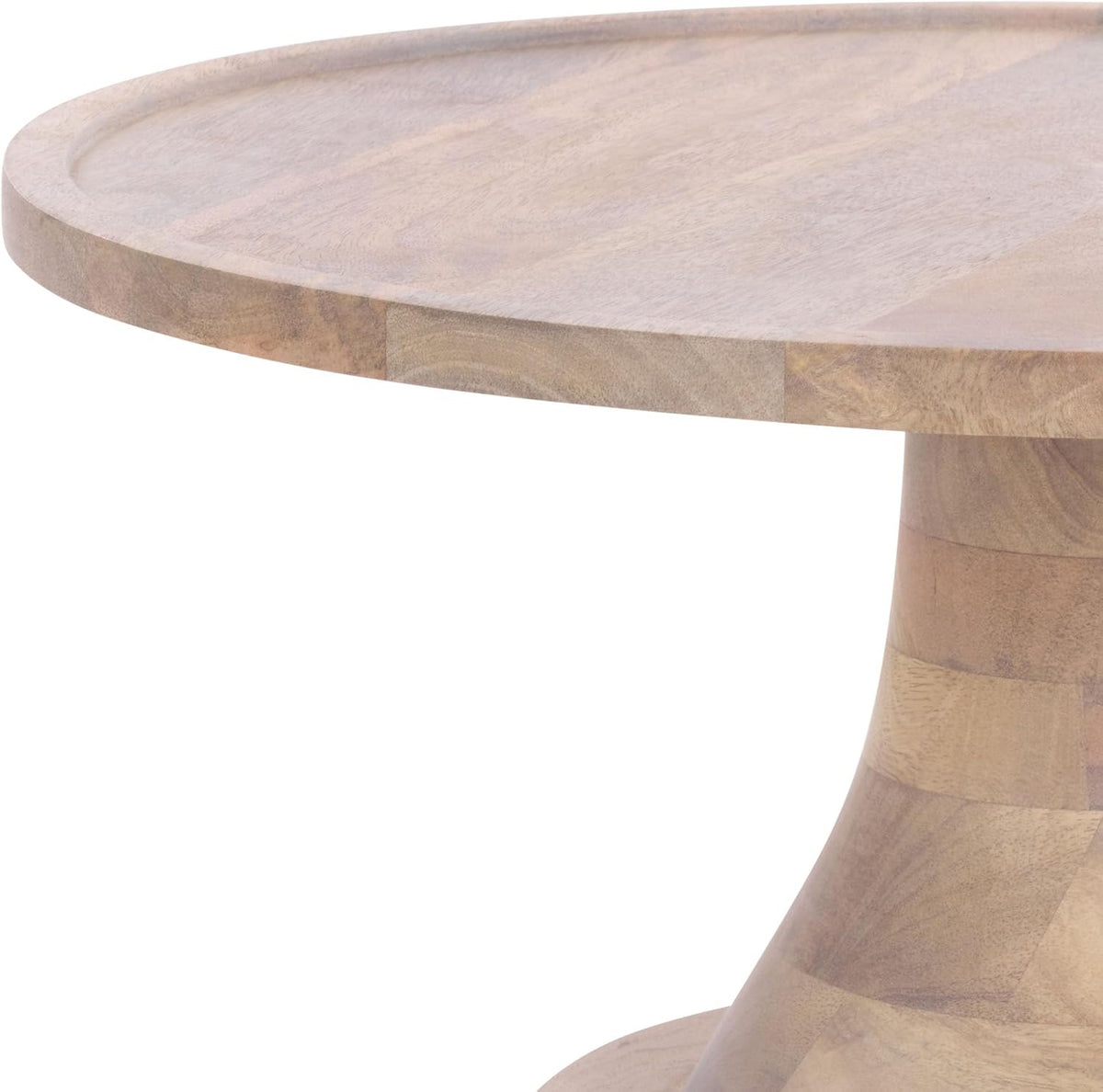 SAFAVIEH Home Collection - Javier Accent Table with Whitewashed Solid Wood Finish, Modern Round Side Table (ACC3257A)