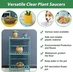 21 Pack Clear Plastic Plant Saucer Drip Trays (6 inch /8 inch /10 inch) Plant Plate Dish for Indoor Flower Pots and Planters, Bulk