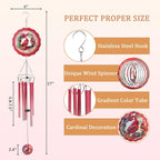 Wind Chimes for Outside with Cardinal Wind Spinner, Unique Gifts for Mom Grandma Women Birthday Christmas, Memorial Wind Chimes for Loss of Loved One, Red Bird Windchimes Outdoor Decor