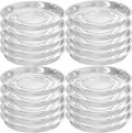 20 Packs 20 Inches Extra-Large Clear Plant Saucers for Indoor Outdoor Use Heavy Duty Plastic Plant Trays for Planter Bulk Flower Pot Drip Trays to Catch Water, 4 to 20 Inch