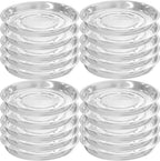 20 Packs 20 Inches Extra-Large Clear Plant Saucers for Indoor Outdoor Use Heavy Duty Plastic Plant Trays for Planter Bulk Flower Pot Drip Trays to Catch Water, 4 to 20 Inch