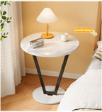 Sofa Side Table, Small Table, Side Cabinet, Small Coffee Table, Bedside Bedside Table, Small Round Table, Storage Rack, Rounded Corner Table (Color : Black), 32454