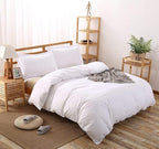 1000 Thread Count Oversized King Duvet Cover Set 100% Egyptian Cotton True Luxury Hotel Quality 1 Duvet Cover with 4 Pillow Sham - 5 Pieces Comforter Cover with Zipper Closure (White)