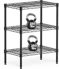 Sweetcrispy 3-Shelf Storage Shelving Unit, Adjustable Metal Wire Racks Heavy Duty Standing Shelf Organizer for Kitchen, Closet, Pantry, Garage, Bathroom, Laundry (13.8" D x 23.6" W x 30" H)