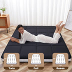 Japanese Floor Mattress - Extra Thick Foldable Twin Size Futon Mattress - Memory Foam Sleeping Pad for Adults - Tatami Mat Suitable for Camping & Guest