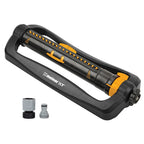 Melnor 65165AMZ XT Turbo Oscillating Sprinkler, 4,500 sq. ft., Quick Connect Bundle, 2-Way Adjustable, Black, Yellow