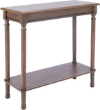 SAFAVIEH Furniture - Tinsley Rectangle Console Table - Brown - Solid Wood - Farmhouse Turned-Leg Design - Ideal for Entryway, Living Room, Hallway, 28"W x 11.75"D x 28"H (CNS5724C)
