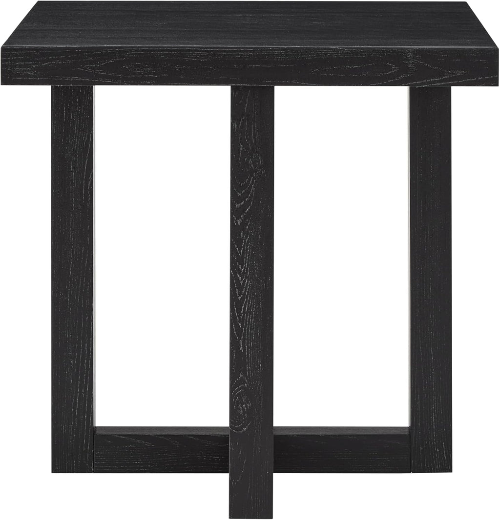 Roundhill Furniture Luno Contemporary End Table, Black