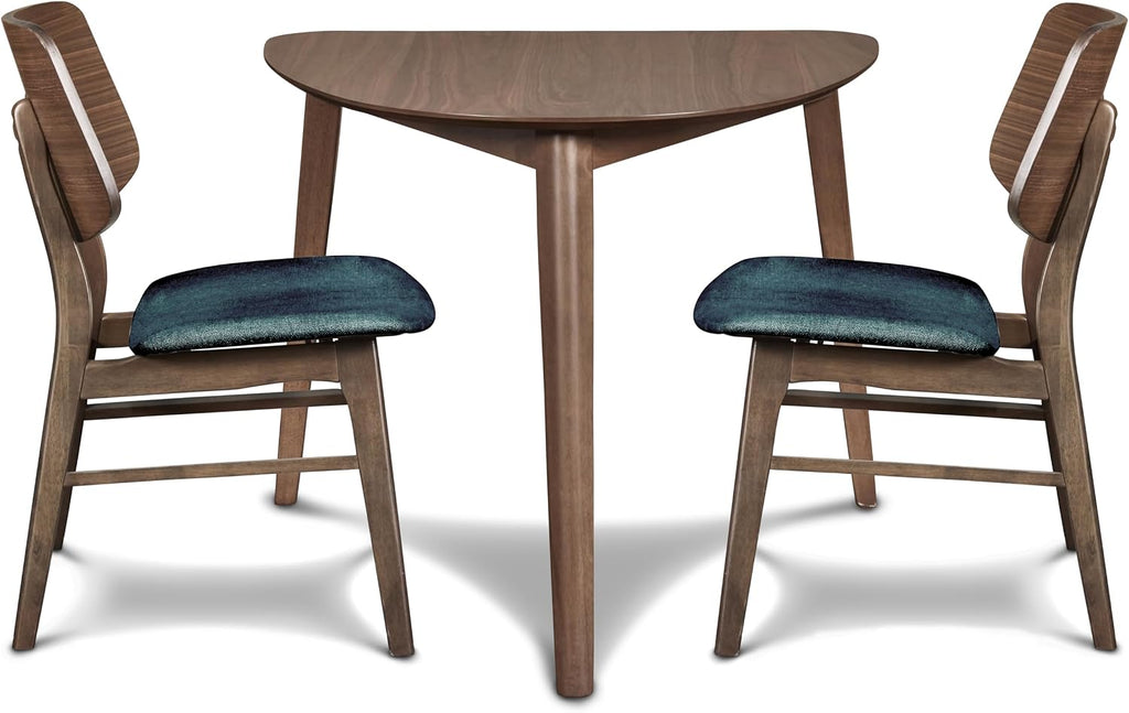 New Classic Furniture Oscar 3-Piece Wood Corner Table Set in Teal