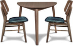 New Classic Furniture Oscar 3-Piece Wood Corner Table Set in Teal