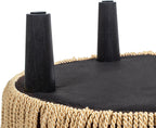 Jennifer Taylor Home Yolanda 24" Round Upholstered Accent Ottoman, Deep Brown Performance Velvet