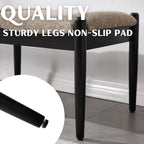 RIVOVA 54.25" Modern Ottoman Bench Upholstered Linen Bedroom End of Bed Bench Boho Bench Long Seating Bench Entryway Stool with Wood Legs for Living Room/Foyer, Khaki