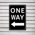 8x12" One Way" with Right Arrow - High-Intensity Aluminum Parking Lot Sign, Weatherproof & Fade-Resistant, Ideal for Outdoor & Indoor Use - Curbside Sign
