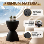 Hourglass Shaped Stool, Modern Side Table Round End Table Stool Attracting Attention Shoe Changing Home Use 43x30cm (Black)