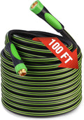 WORKPRO Hybrid Garden Hose 5/8 in.x 100ft, Water Hose Heavy Duty, Flexible, Lightweight Hybrid Rubber Hose with Rotary Handle, 3/4" Solid Brass Fittings, Outdoor Watering Hose for Lawn, Garden & Yard