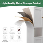 Bevivog Slim Kitchen Pantry Cabinet for Small Space, 67" Tall Narrow Storage Cabinets with Hutch and 3 Adjustable Shelves, Freestanding Tall Slim Bathroom Storage Cabinet