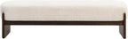 Christopher Knight Home Arden Minimalist Style Rectangular Loop Yarn Fabric Ottoman Bench, Rubberwood Frame, Entryway Bench, Living Room Sofa Extra Seat, End of Bed Footstool, Beige+Brown