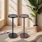 Solid Wood Pedestal Side Table Black Color, Drink Pedestal, End Corner Table Small Round Martini Table