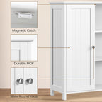 Yaheetech Small Bathroom Storage Cabinet for Towels with 2 Doors, White