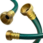 PVC Garden Hose 1/2 Inch Green Heavy Duty Water Hose with Solid Brass Fittings,No Leaking, Flexible,for outdoors,Lawns,Patio (75 FT, Green, Brass Fittings)
