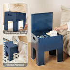 Colorful ABS Plastic Nightstand Detachable Storage Side Table Stool | Tool-Free Assembly, Eco-Friendly Plastic, Detachable Legs, 230 Lbs Load, Bedroom, Living Room, Bathroom, Outdoor & Pool Use