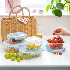Moss & Stone 10-Piece Kitchen Glass Food Storage Containers Set with Lids, Clear Leak-Proof, BPA-Free Airtight Meal Prep Glass Containers – Oven, Freezer, Microwave & Dishwasher Safe