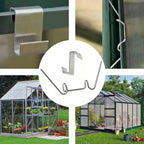100x Thick Stainless Steel "W" Wire "Z" Fixing Elite Greenhouse Repair Glazing Clips (50x W Glazing Clip and 50x Z Fixing Clip)