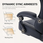 Office Desk Computer Gaming Chair for Adults, Ergonomic High Back Gamer Chair with Massage and Pocket Spring Cushion, Swivel Comfy Video Game Chairs with Footrest and Lumbar Support (Black)