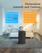 Mifasol Humidifier Large Room Warm and Cool Mist, 5.3Gal/20L Humidifiers for Home 1500 sq ft, Double Nozzles Whole House Humidifier, Humidifiers for Bedroom Plants Office Commercial Large Areas, Black