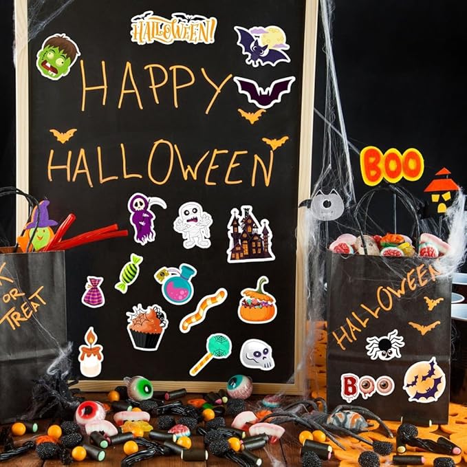36 Sheets Halloween Stickers, Halloween Stickers for Kids Treat Bags Classroom Crafts Gifts Decorations, Halloween Party Favors, Trick or Treat Party Supplies
