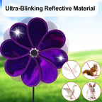 4PCS Flower Wind Spinner Sparkly Lawn Pinwheel 11.8 inch Garden Windmill for Garden, Party, Mardi Gras，Christmas Outdoor, Yard Decor