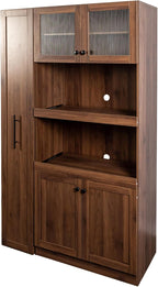 Jmyab 70.87" Kitchen Pantry Cabinet, Kitchen Pantry Cabinet with Storage Shelves, Farmhouse Storage with 4 Doors, Tall Organizers for Living Room Dining Room, Walnut