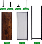 5-Tier Shoe Rack, Tall Industrial Shoe Organizer with Metal Mesh Shelves, Free-Standing Storage Rack for Entryway, Closet, or Bedroom, Rustic Brown and Black