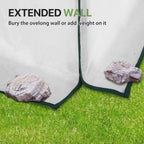 EAGLE PEAK Woven Replacement Cover for 12x8 Portable Walk-in Pop up Greenhouse, Front and Rear Roll-Up Zipper Entry Doors and 4 Roll-Up Side Windows (Frame Not Included), White