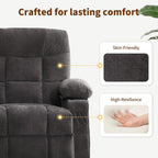 Power Lift Recliner Chair for Elderly with Massage and Heat, Comfortable Electric Power Reclining Chair with Side Pockets,2 Cup Holders and USB Charging Port for Living Room (Grey)