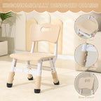 Kids Table and Chairs Set, 23.6''L x 23.6''W Toddler Table and Chairs, Height Adjustable Kids Study Table for Ages 2-10, Graffiti Desktop Children Activity Table with Anti-Slip Foot Covers