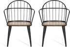 Christopher Knight Home Drats Dining Chairs Set of 2, Accent Dining Chair, Birch Finish Seating Kitchen Chair, Bucket Backrest Metal Frame Armchair, Industrial Dining Chair for Dining Room, Natural