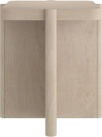 Henn&Hart 20'' Modern Wooden Square End Table, Side Table, Nightstand with X-Base for Living Room, Office, Family Room, or Bedroom, Alder White