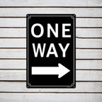 12x16" One Way" with Left Arrow - High-Intensity Aluminum Parking Lot Sign, Weatherproof & Fade-Resistant, Ideal for Outdoor & Indoor Use - Curbside Sign