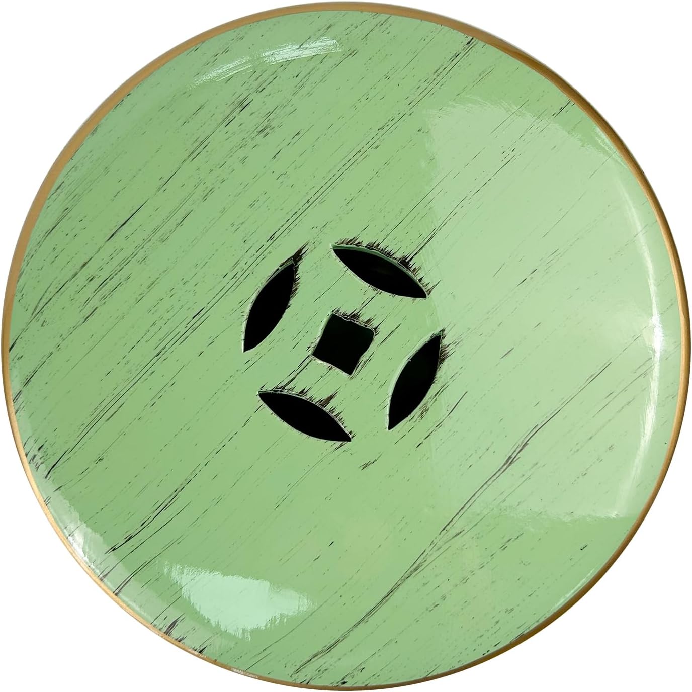 Hand-Painted Floral Bird Ceramic Drum Stool - Oriental Artistry Storage Ottoman, Accent Seat, End Table (Peacock‘s Majestic Bloom（Green）)