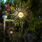 TAKE ME Sun Solar Lights Outdoor Waterproof Metal Garden Stakes for Patio Yard Walkway LawnPatio Mothers Day Gifts Mom Wife Grandma (Sun)