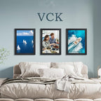 VCK 11x14 Picture Frame Set of 4 - Black, Gallery-Quality Wood Poster Frames, 1.1-Inch Wide Border, Polished Plexiglass, Vertical or Horizontal Wall & Tabletop Display for Photo/Art/Prints, Black