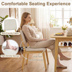 Giantex Dining Table Set for 2, Space Saving Kitchen Table and Chairs Set w/Rubber Wood Frame, Storage Rack, Padded Seats & Backrests, Dinette Set for Small Space, Apartment, Dining Room, Natural