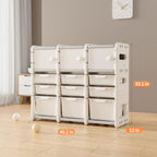 UNICOO Kids Shelves, Children Toy Organizer, Kids Bookshelf and Toy Storage for School, Bedroom, Playroom or Nursery (3 * 4)