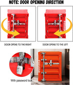 Metal Nightstand Industrial Storage Cabinet - Small Locking Container Side Table, Shipping Container Style Shelving Unit for Bedroom Living Room, No Assembly Required 新8-1 15.7"Lx15"Wx18.9"H