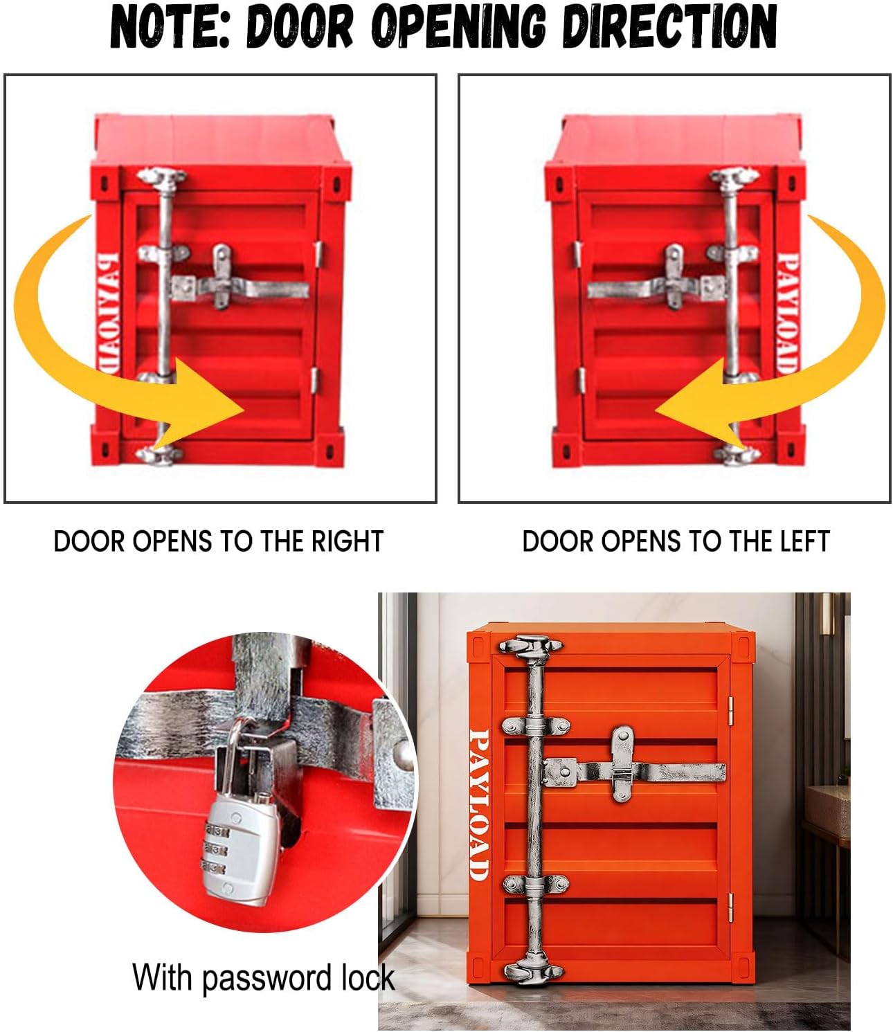 Metal Nightstand Industrial Storage Cabinet - Small Locking Container Side Table, Shipping Container Style Shelving Unit for Bedroom Living Room, No Assembly Required 新9-2 15.7"Lx15"Wx18.9"H
